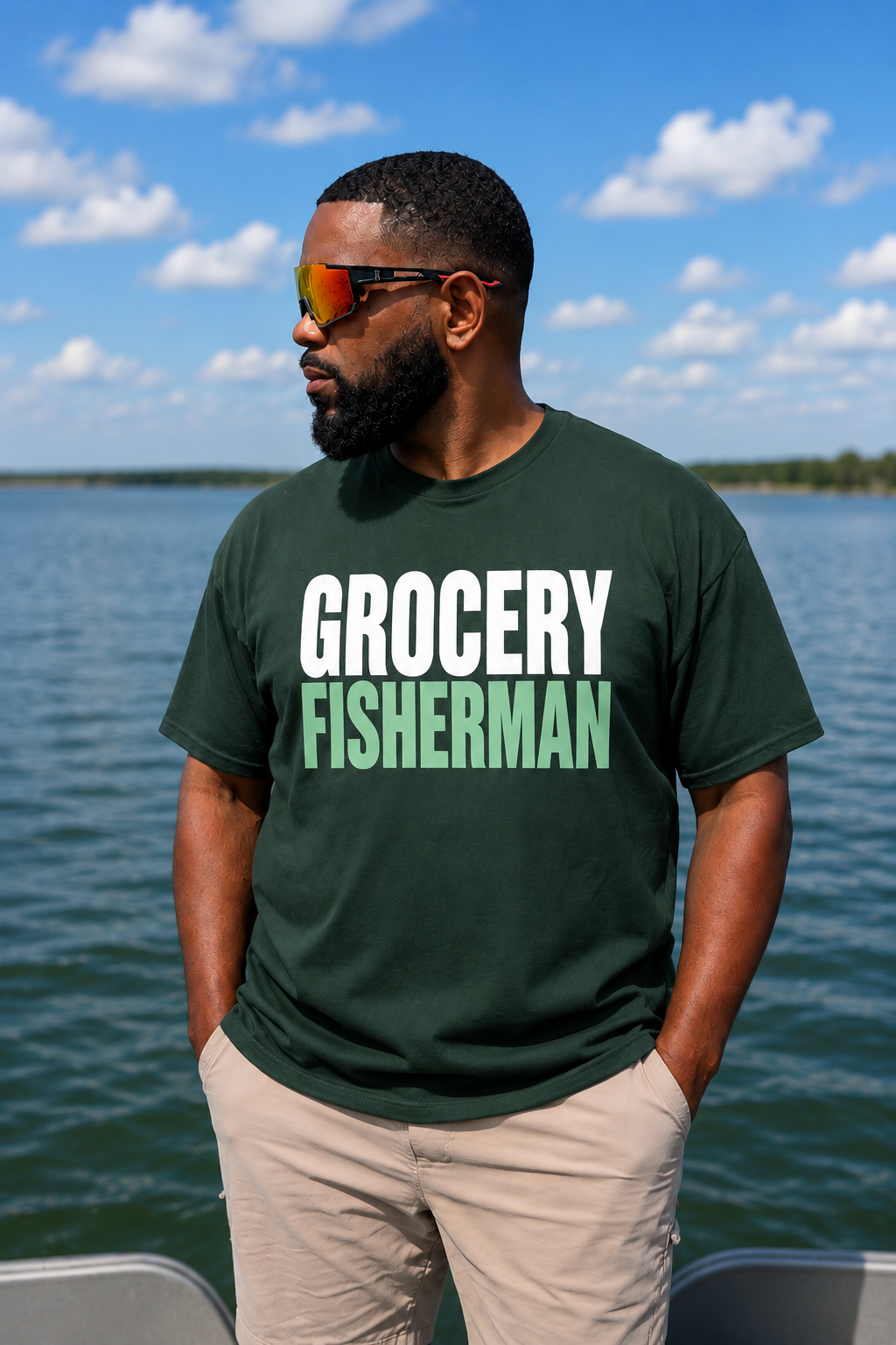 GROCERY FISHERMAN-EVERGREEN TEE